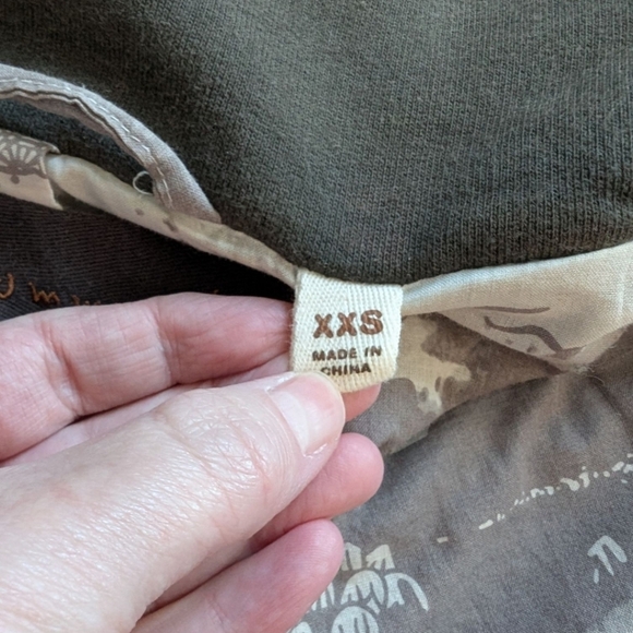 Aritzia Community Moto Jacket Bomber Cropped Taupe Organic Cotton Women's XXS - Picture 8 of 12